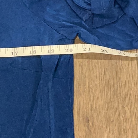 Chico's Travelers Women's Cobalt Blue Jacket Shrug 3/4 Sleeve Slinky Size LG/2 - Picture 6 of 9